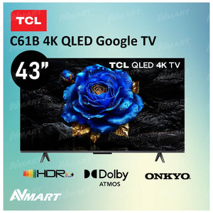 TCL - 43" C61B 4K QLED Google TV 智能電視 ( 43C61B ) 43寸