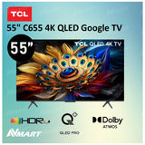 TCL - 55" C655 4K QLED Google TV 智能電視 (55C655 ) 55寸