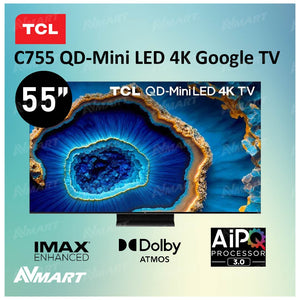 TCL - 55" C755 4K QD-Mini LED Google TV 電視 ( 55C755 ) 智能電視 55寸