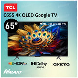 TCL - 65" C655 4K QLED Google TV 智能電視 ( 65C655 ) 65寸